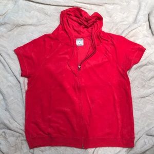 Short sleeve terry hoodie, Old Navy 2x